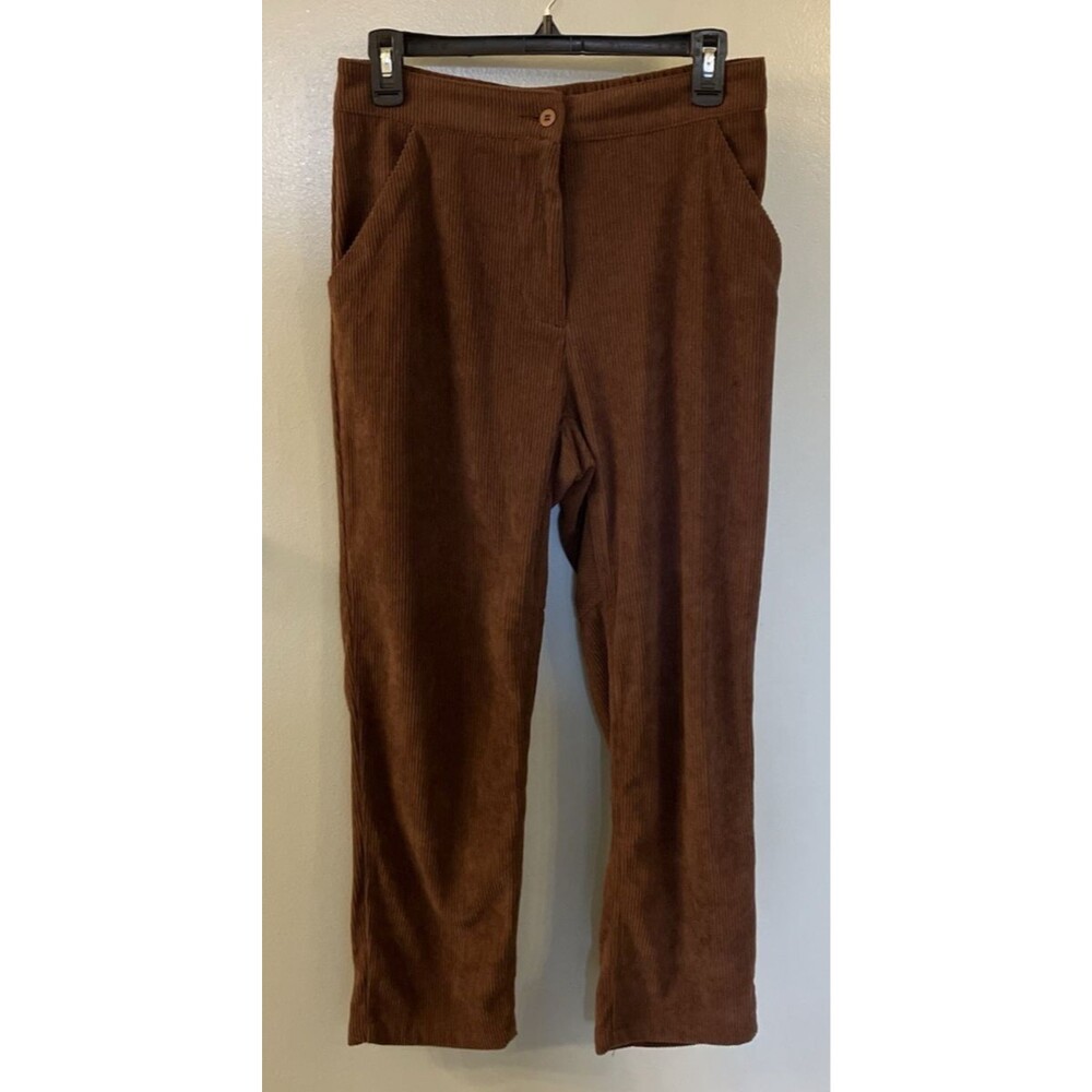 Hunter & Brown Womens Corduroy Pants Size Medium Dark Brown